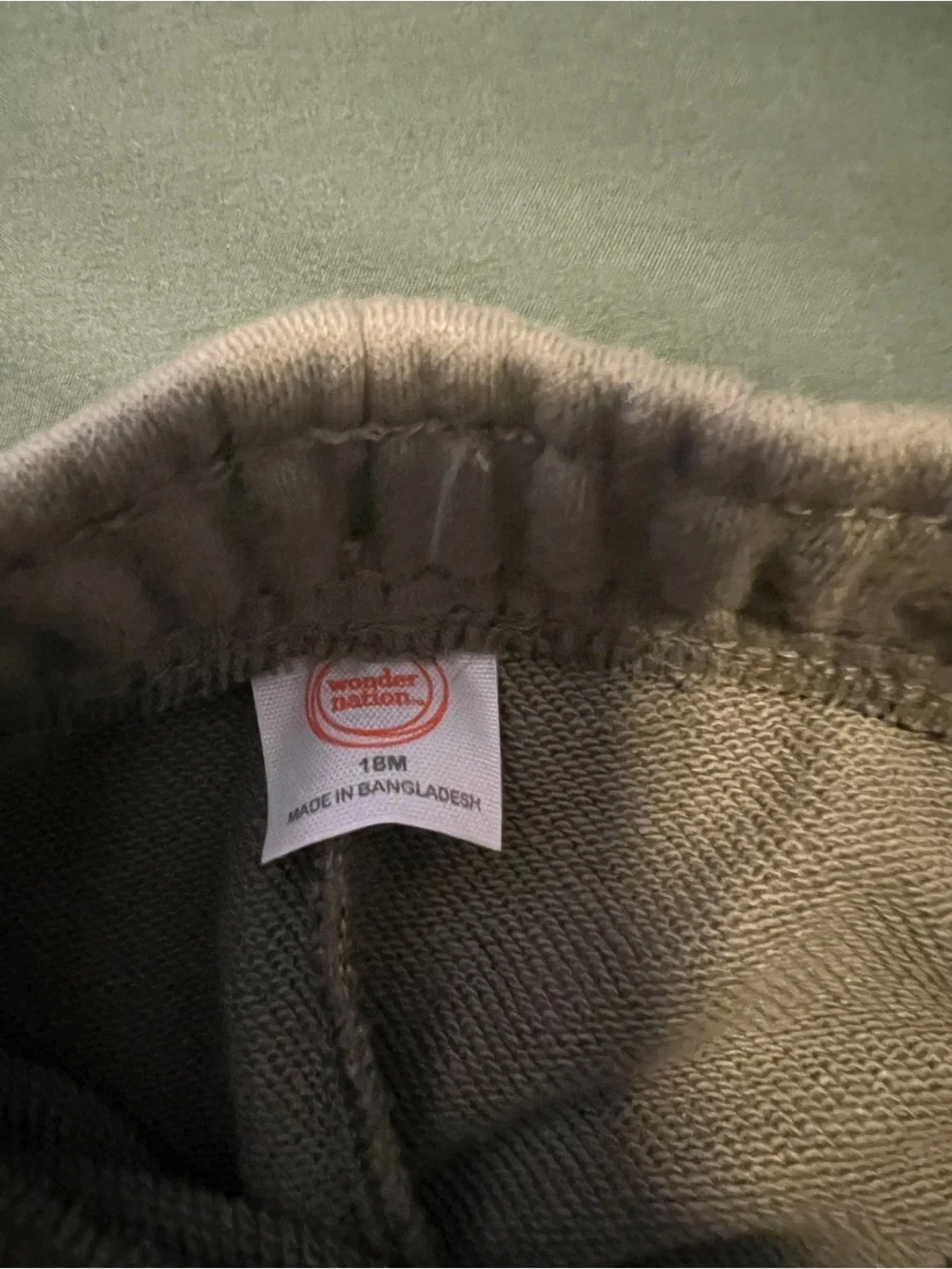 Kids Olive Green Cargo Jogger Pants Size 18M